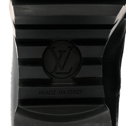 Louis Vuitton Velvet Calfskin Monogram Laureate Platform Desert Boots 37 Black Green 8 of 9