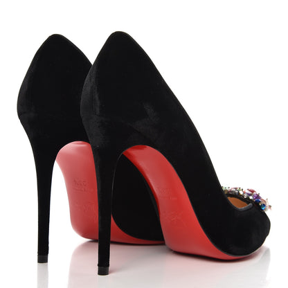 Christian Louboutin Velvet Diva Cora 100 Pumps 38.5 Black Multi 4 of 10