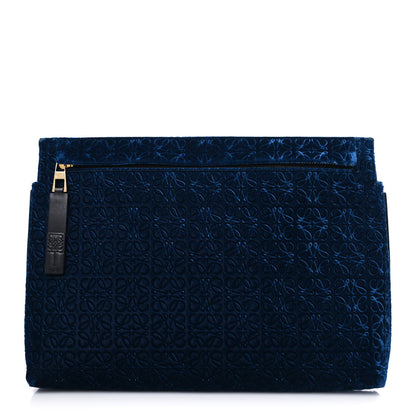 Loewe Velvet Repeat T Pouch Blue 1 of 8