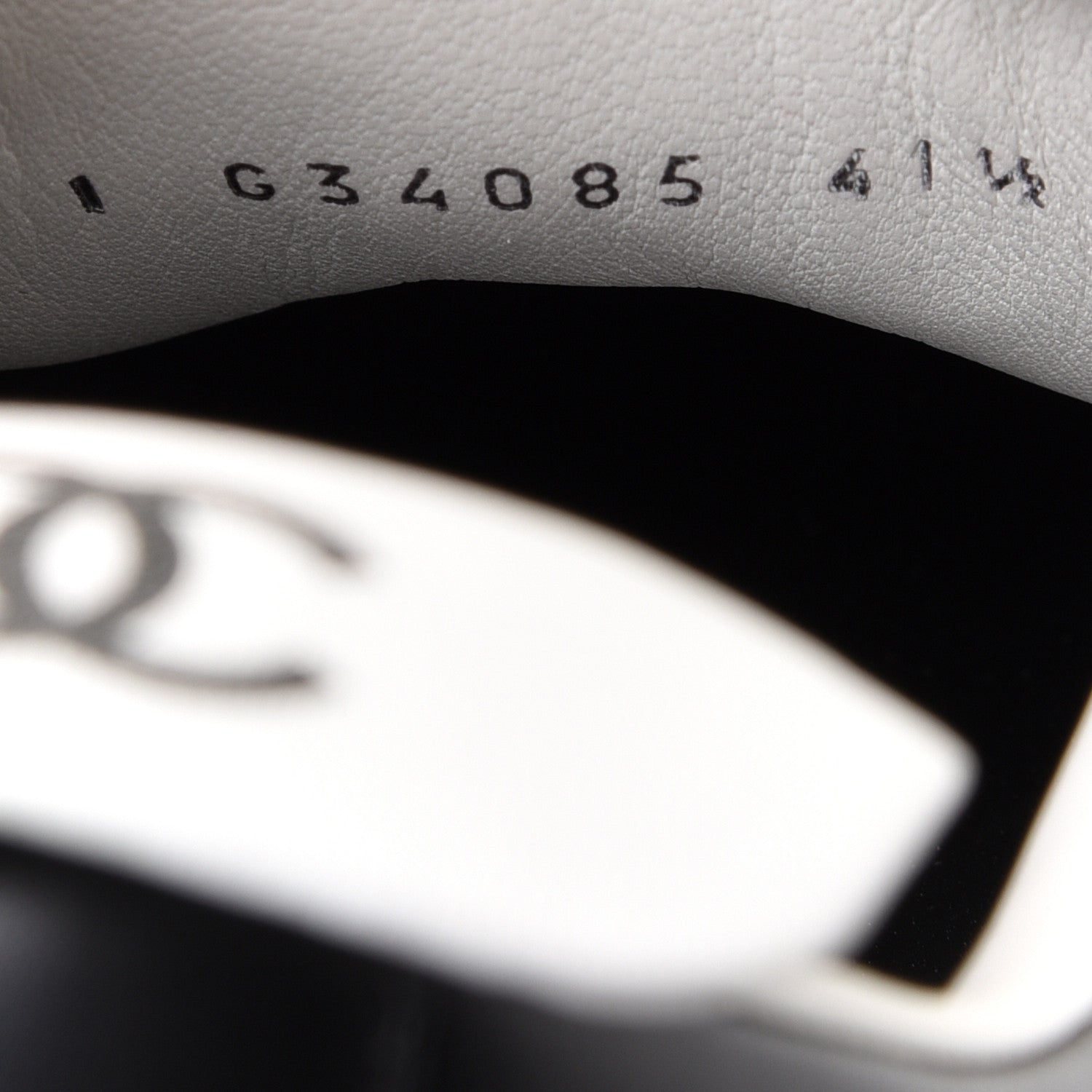 Chanel Calfskin CC Womens Sneakers 41.5 Black 10 of 12
