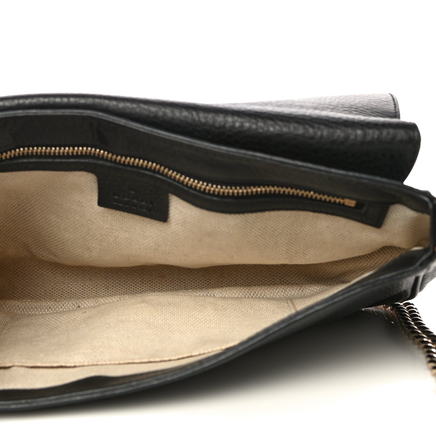 Pebbled Calfskin Medium Soho Flap Crossbody Black