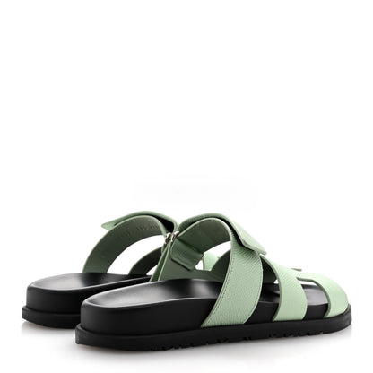 Hermes Epsom Womens Chypre Sandals 36.5 Vert Jade 5 of 10