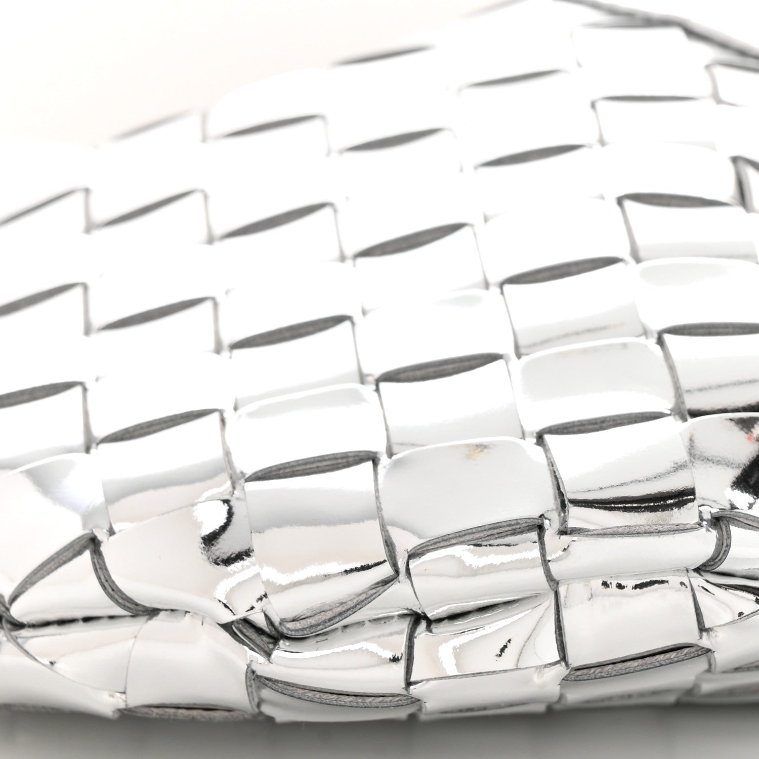 Bottega Veneta Mirror Laminated Nappa Intrecciato Mini Sardine Bag Silver 9 of 9