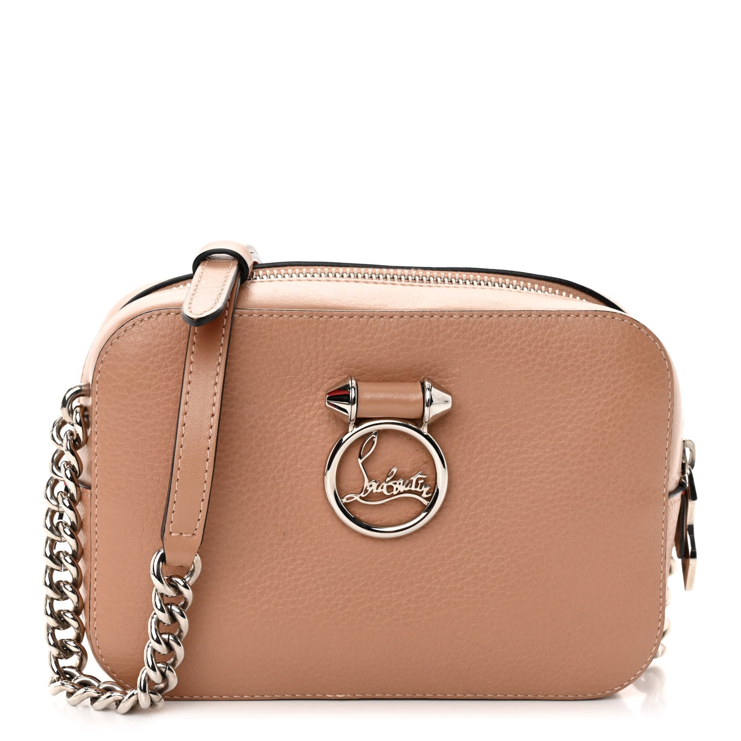 Christian Louboutin Calfskin Mini Rubylou Crossbody Nude 1 of 10