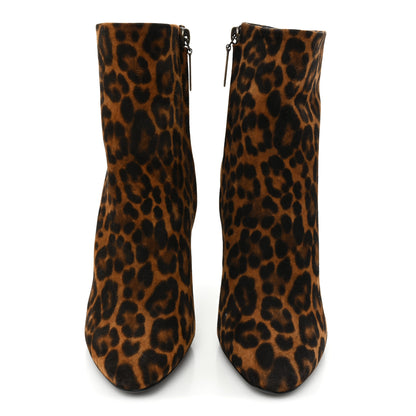 Saint Laurent Suede Lou Ankle Boots 35.5 Leopard 2 of 15