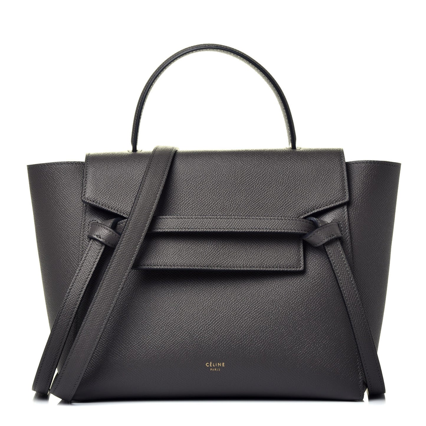 Baby Grained Calfskin Micro Belt Bag Grey