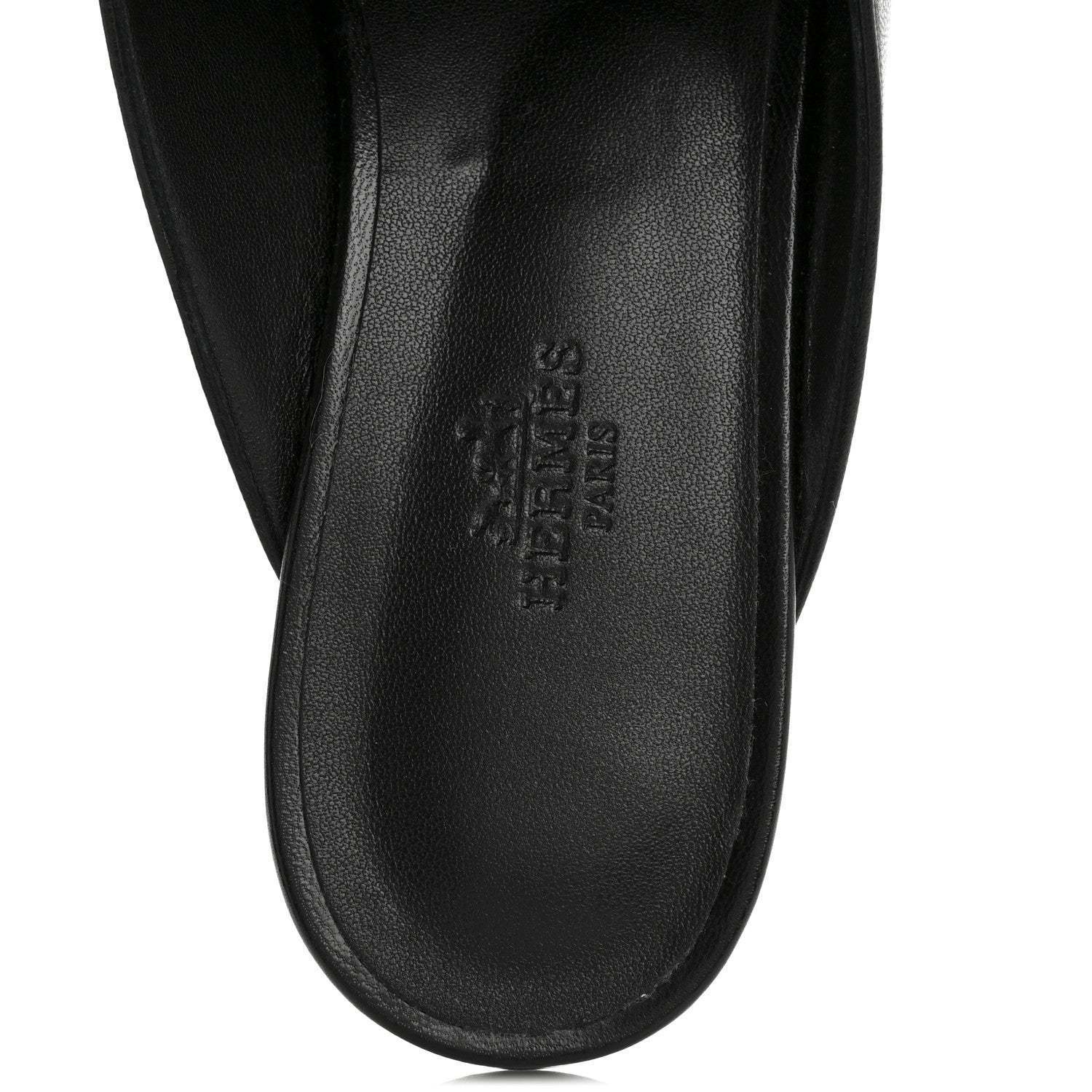 Hermes Goatskin Oz Mules 39 Black 7 of 12