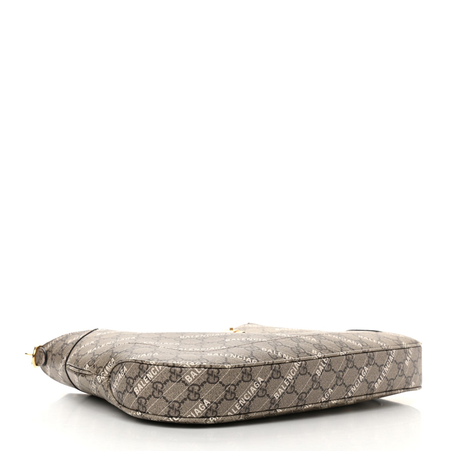 Gucci X BALENCIAGA GG Supreme Monogram Logo Print Medium Jackie 1961 Hobo Beige Ebony 4 of 11