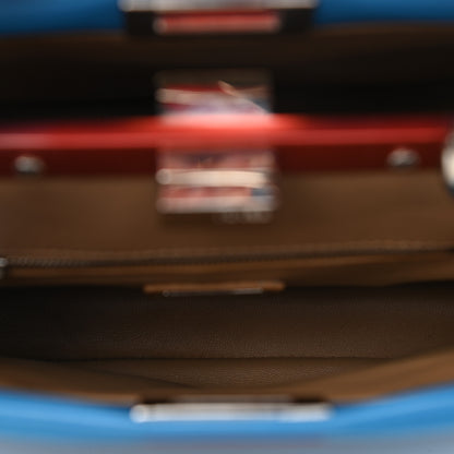 Fendi Nappa Colorblock Mini Peekaboo Iconic Satchel Blue Royal Papavero Cuoio 6 of 11