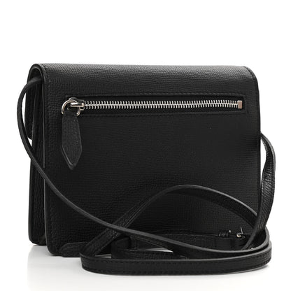 Burberry Derby Calfskin House Check Mini Macken Crossbody Bag Black 3 of 13