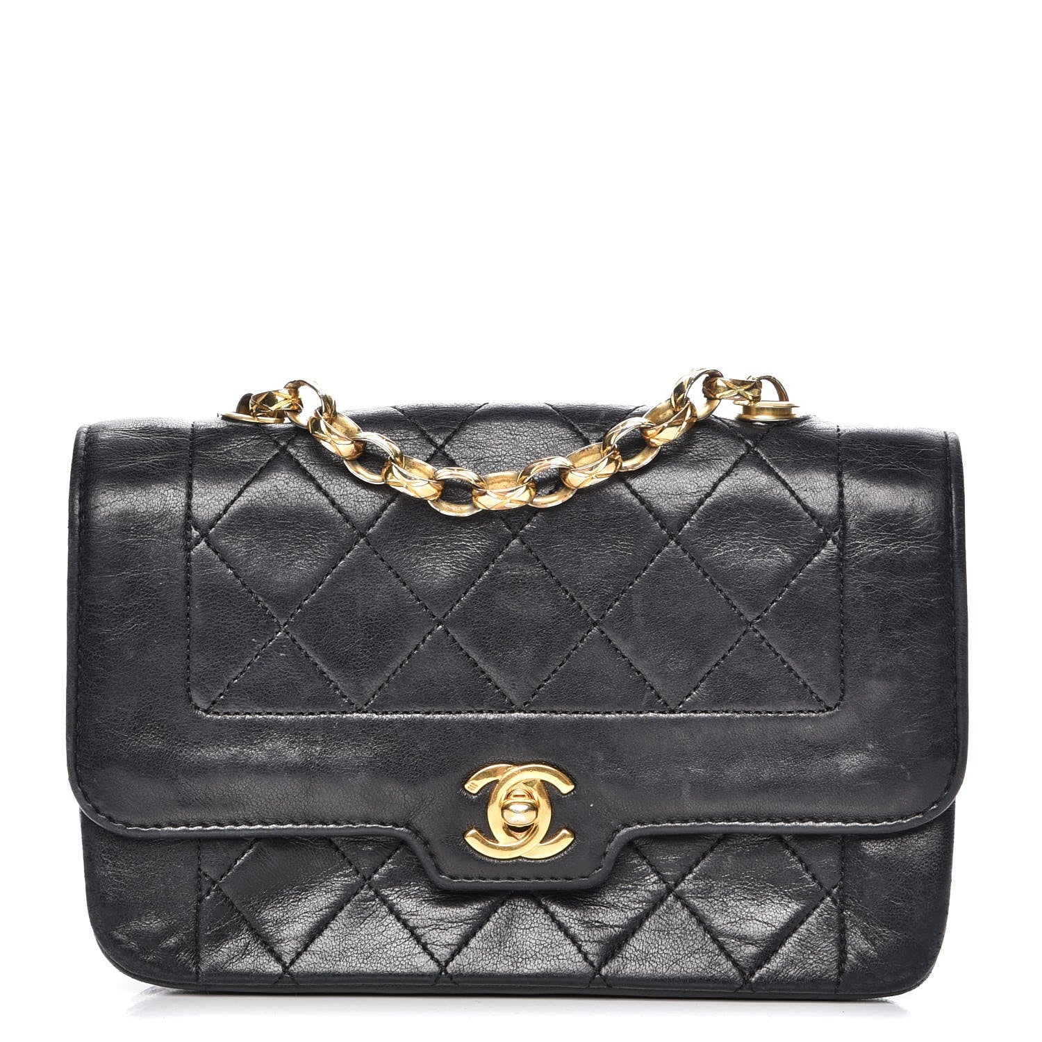 Chanel Lambskin Quilted Small Single Flap Black 1 of 10