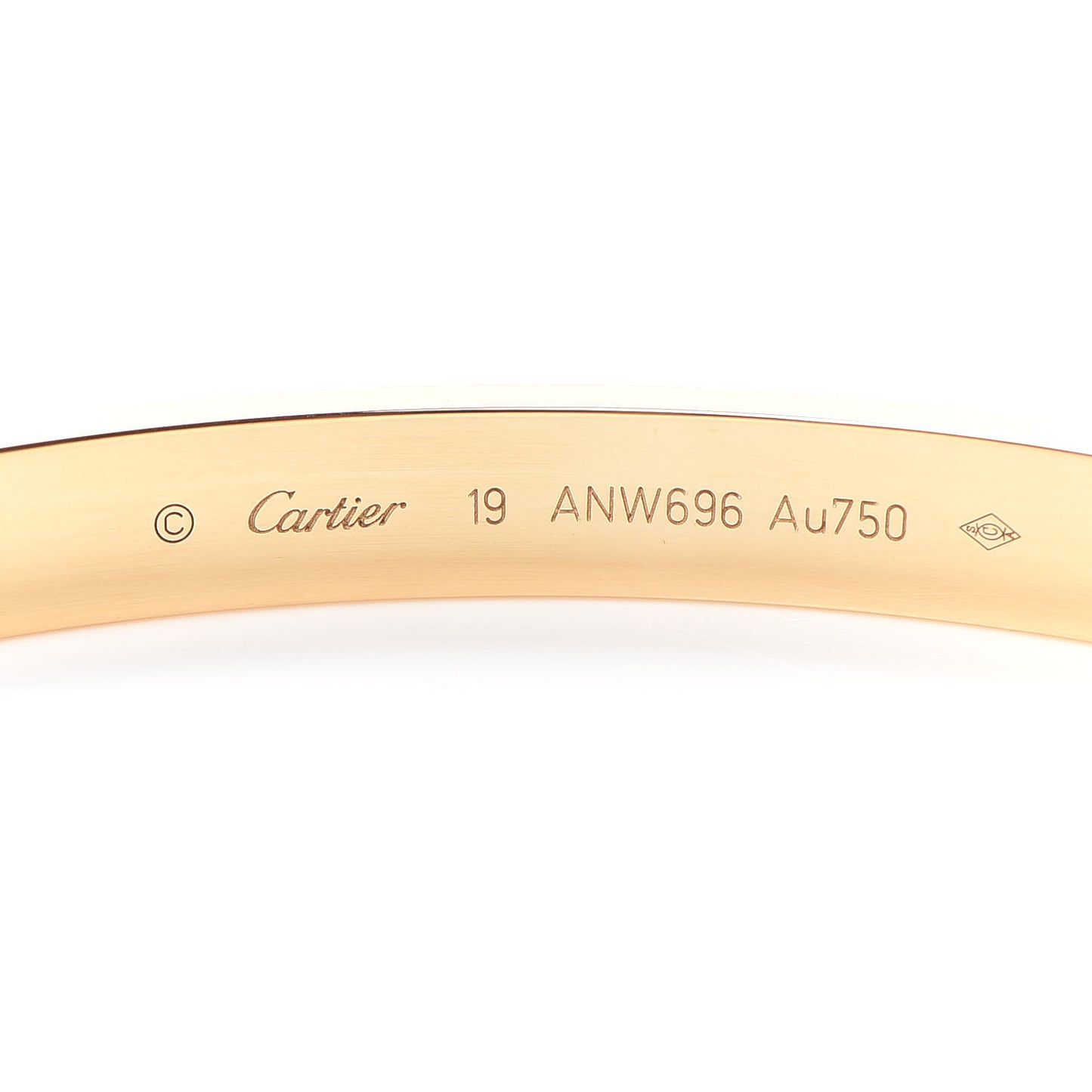 18K Yellow Gold LOVE Bracelet 19