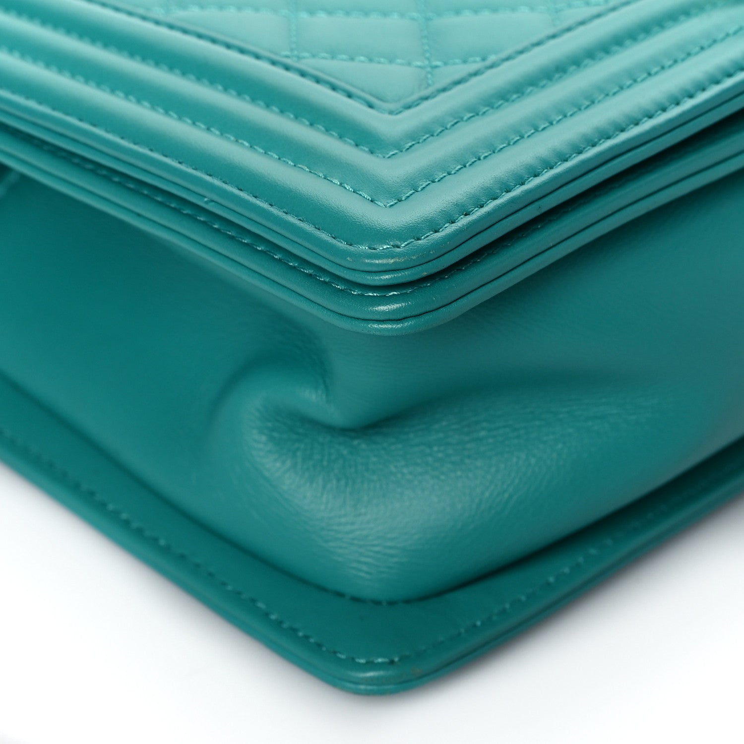 Chanel Calfskin Quilted Medium Boy Flap Turquoise 8 of 9