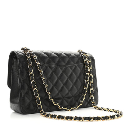 Chanel Caviar Quilted Jumbo Double Flap Black 2 of 8