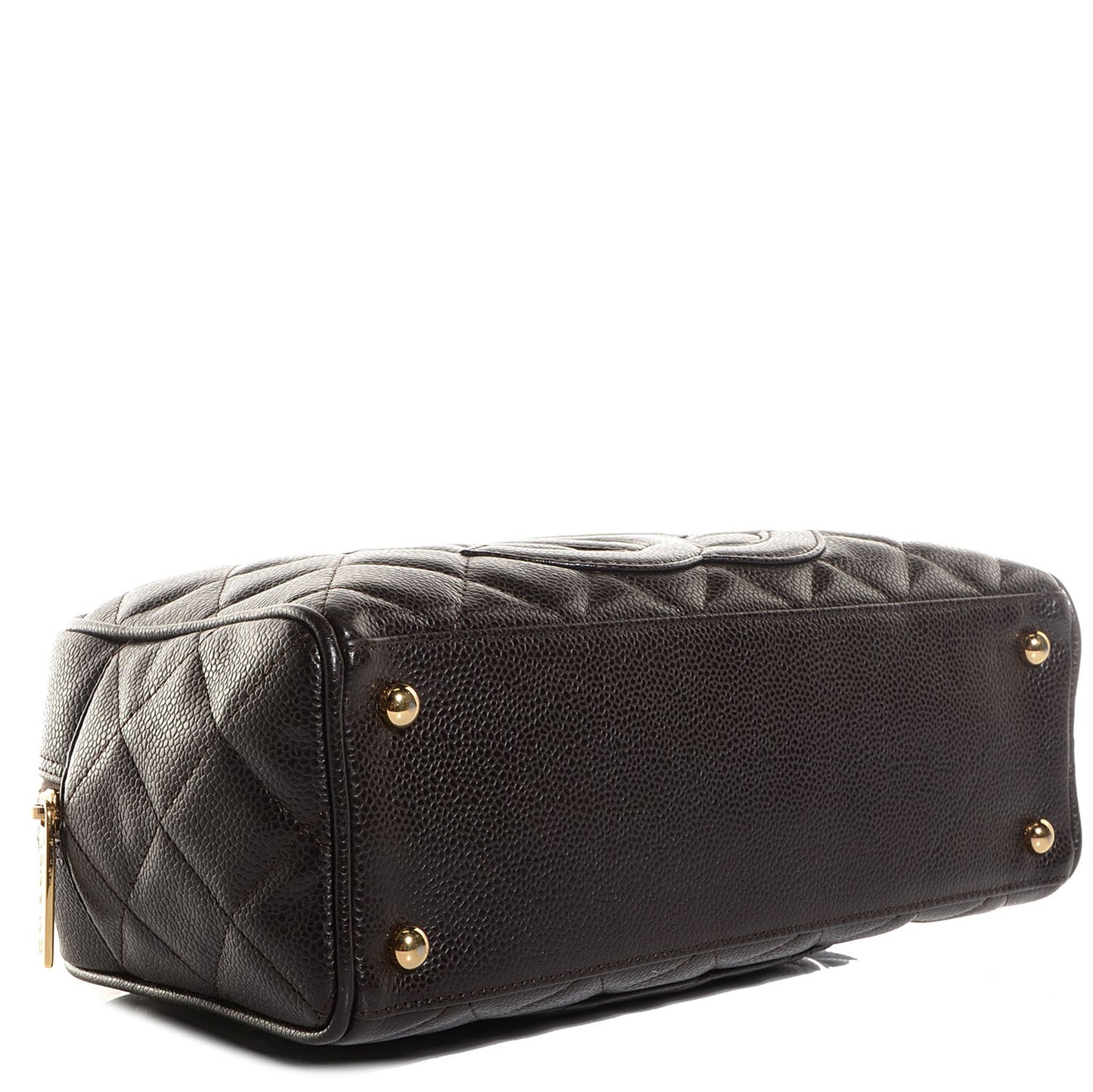 Caviar Quilted Small Bowler Brown