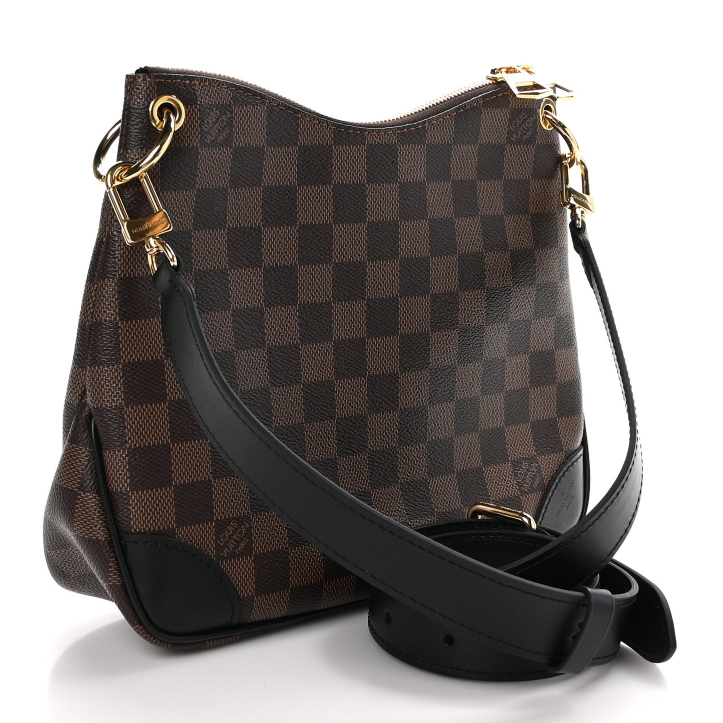 LOUIS VUITTON Damier Ebene Odeon PM Black