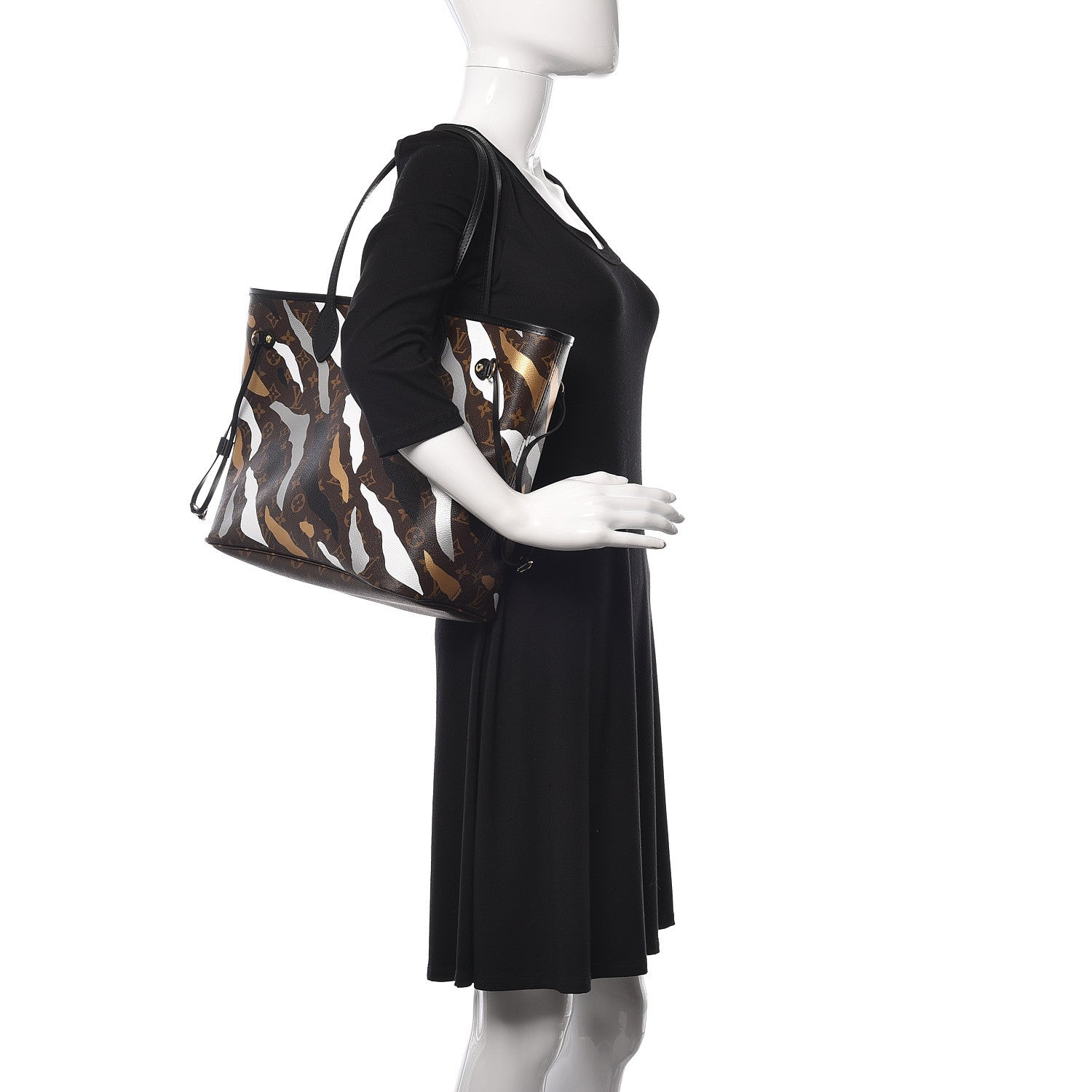 Louis Vuitton X LOL Monogram Neverfull MM Gold Silver 2 of 11