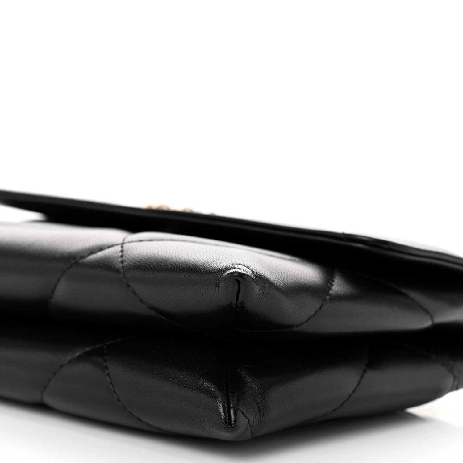 Chanel Lambskin Quilted Chanel 19 Flap Clutch Black 11 of 12