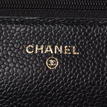 Chanel Caviar Quilted Wallet On Chain WOC Black 6 of 8