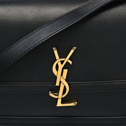 Saint Laurent Box Calfskin Monogram Medium Solferino Satchel Black 8 of 12