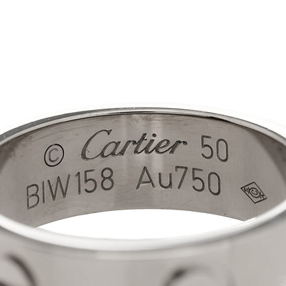 Cartier 18K White Gold 5.5mm LOVE Ring 50 5.25 4 of 5