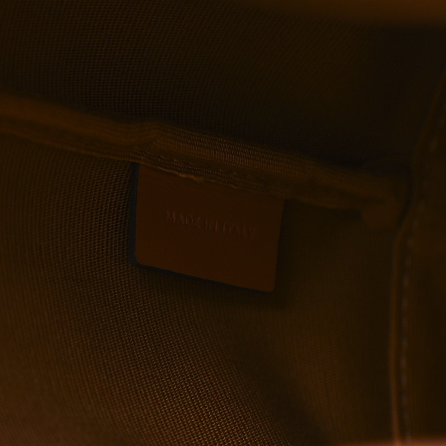 Triomphe Canvas Calfskin Small Bucket Bag Tan