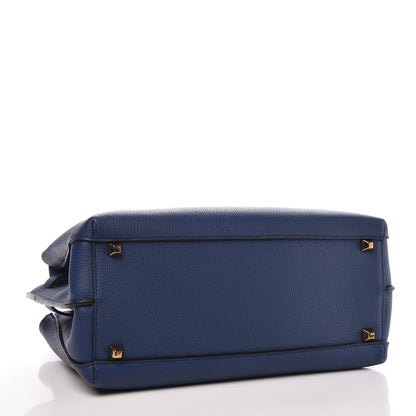 MCM Grained Calfskin Medium Milla Tote Navy 5 of 10