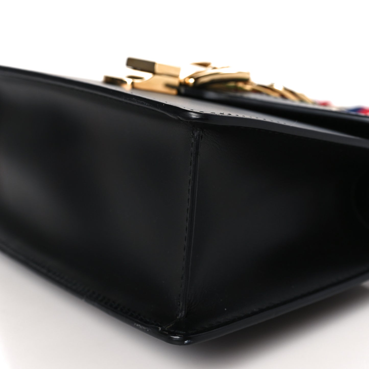 Calfskin Mini Sylvie Top Handle Bag Black