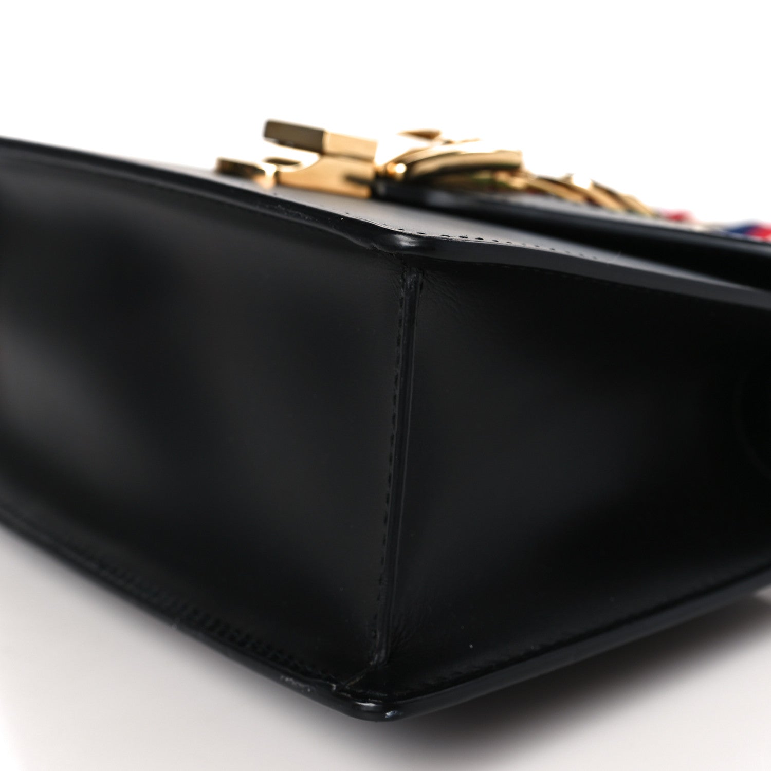 Gucci Calfskin Mini Sylvie Top Handle Bag Black 9 of 9