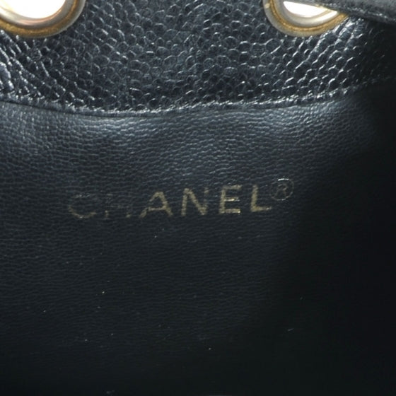 Chanel Caviar CC Drawstring Shoulder Bag Black 5 of 7