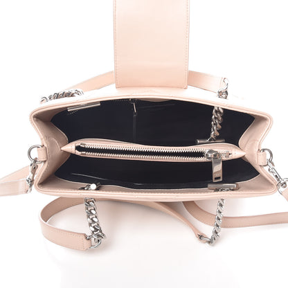 Saint Laurent Calfskin Y Quilted Monogram Small Loulou Shopper Marble Pink 6 of 12