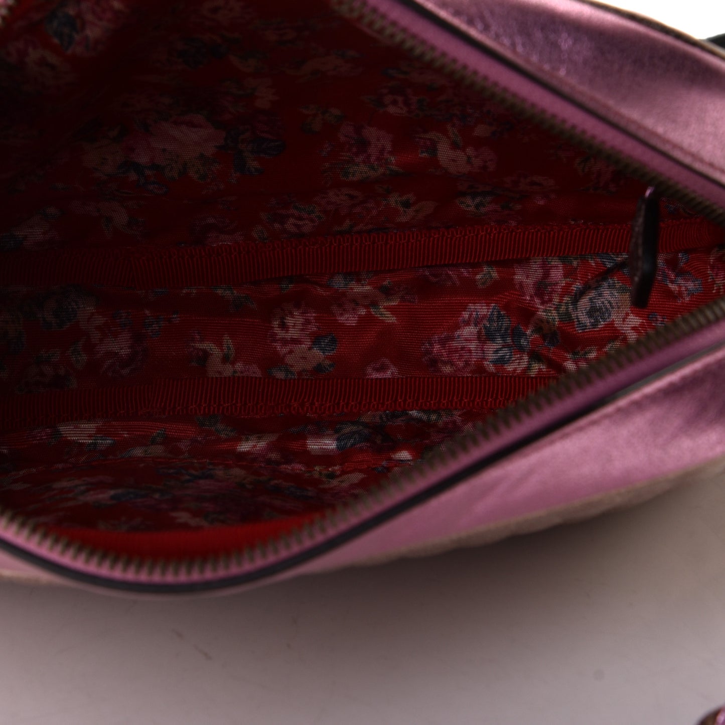 Laminated Nappa Trapuntata Small Zumi Shoulder Bag Rosa Lago Rame