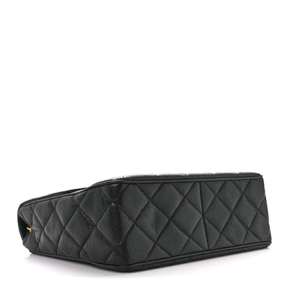 Chanel Caviar Quilted XL Jumbo Single Flap Black 4 of 10