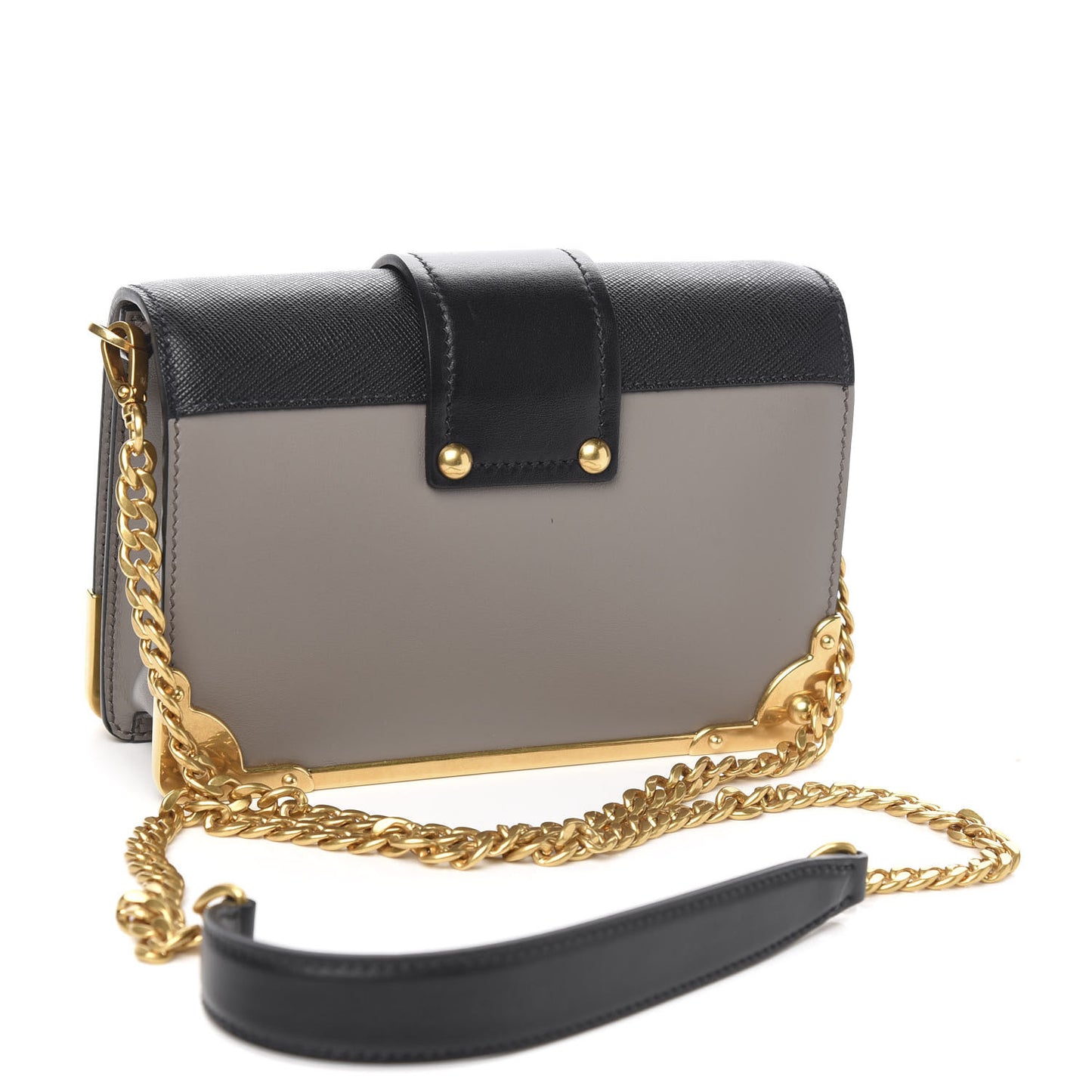 City Calfskin Saffiano Cahier Bag Argilla Black