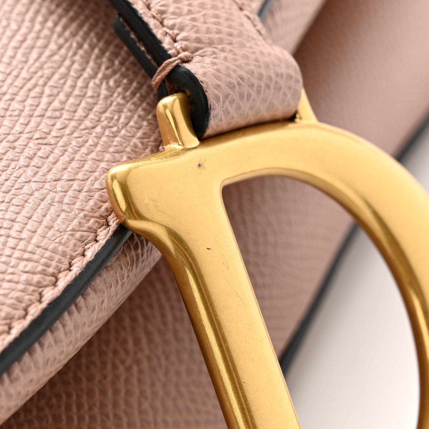 Christian Dior Grained Calfskin Saddle Bag With Strap Blush 11 of 11
