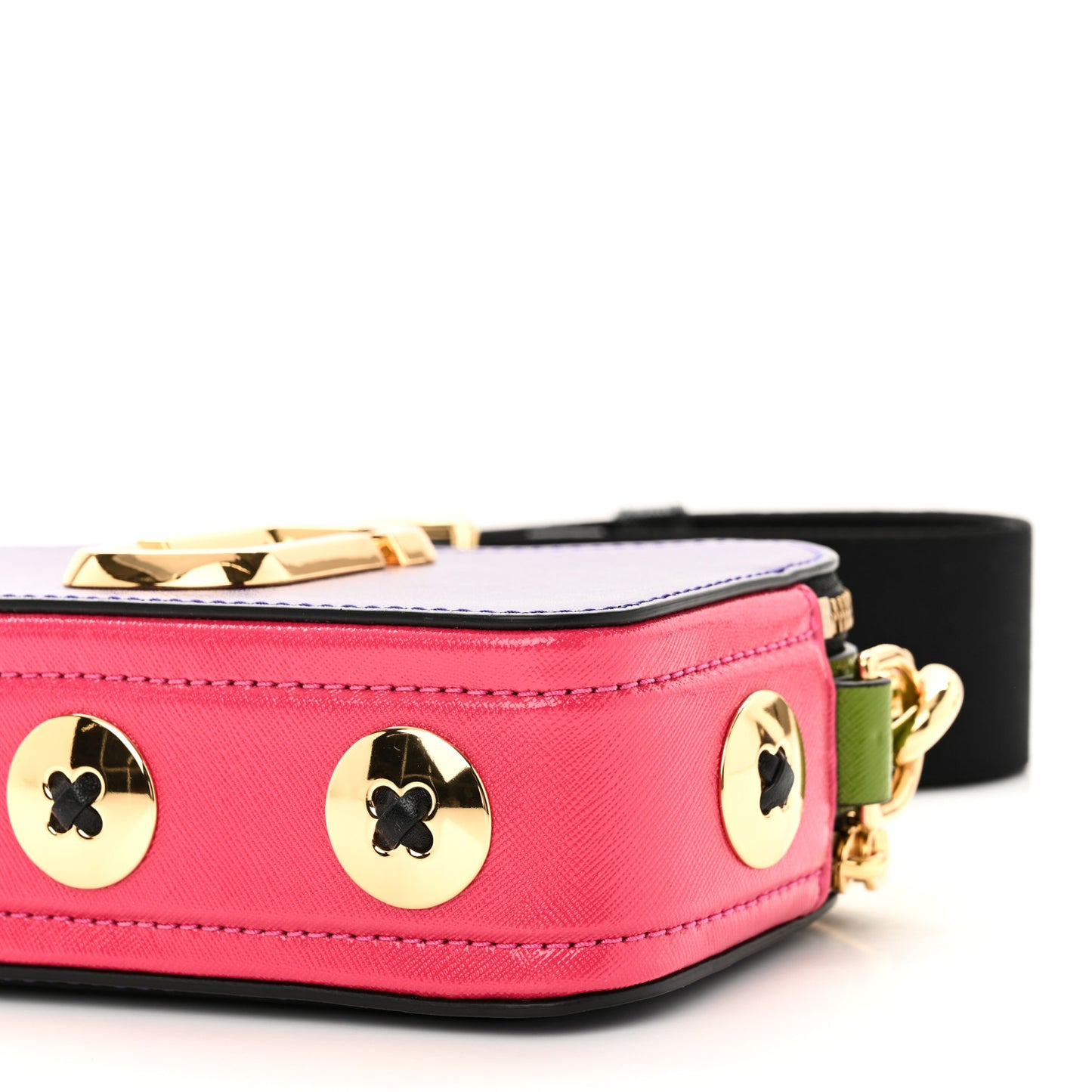 Saffino Small Stud Snapshot Camera Bag Violet Multicolor