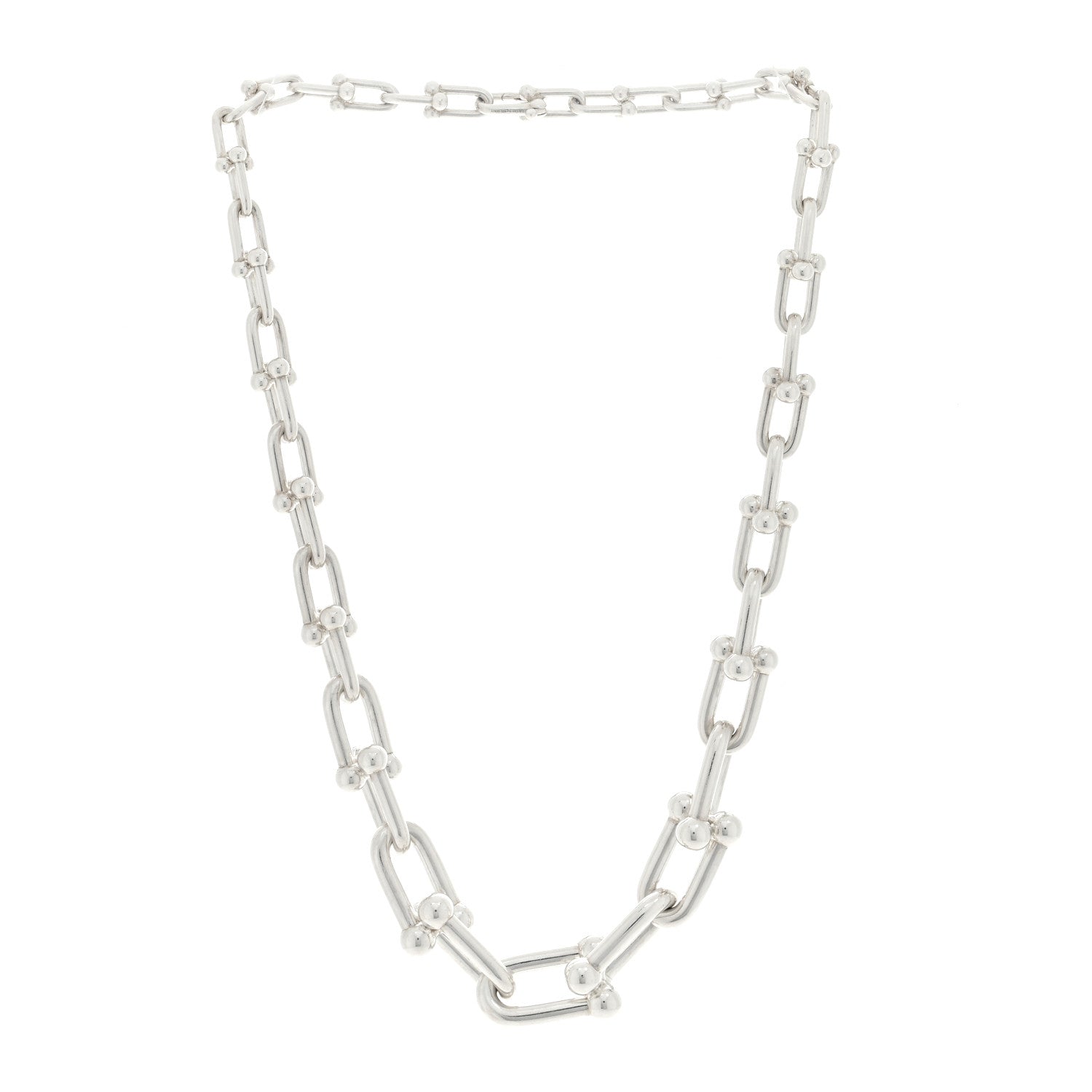 Tiffany Sterling Silver HardWear Graduated Link Necklace 3 of 4