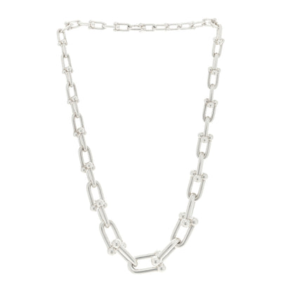 Tiffany Sterling Silver HardWear Graduated Link Necklace 3 of 4