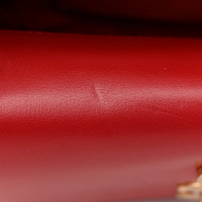 Chanel Calfskin Quilted Medium Triple Flap Red 13 of 17