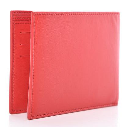 Givenchy Lambskin Logo Emblem Bi-Fold Wallet Red 3 of 8
