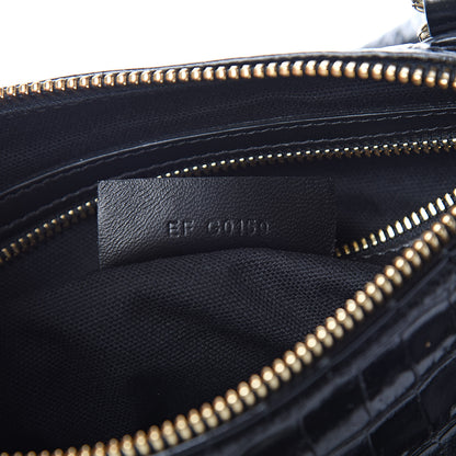 Givenchy Calfskin Crocodile Embossed Small Pandora Black 7 of 10