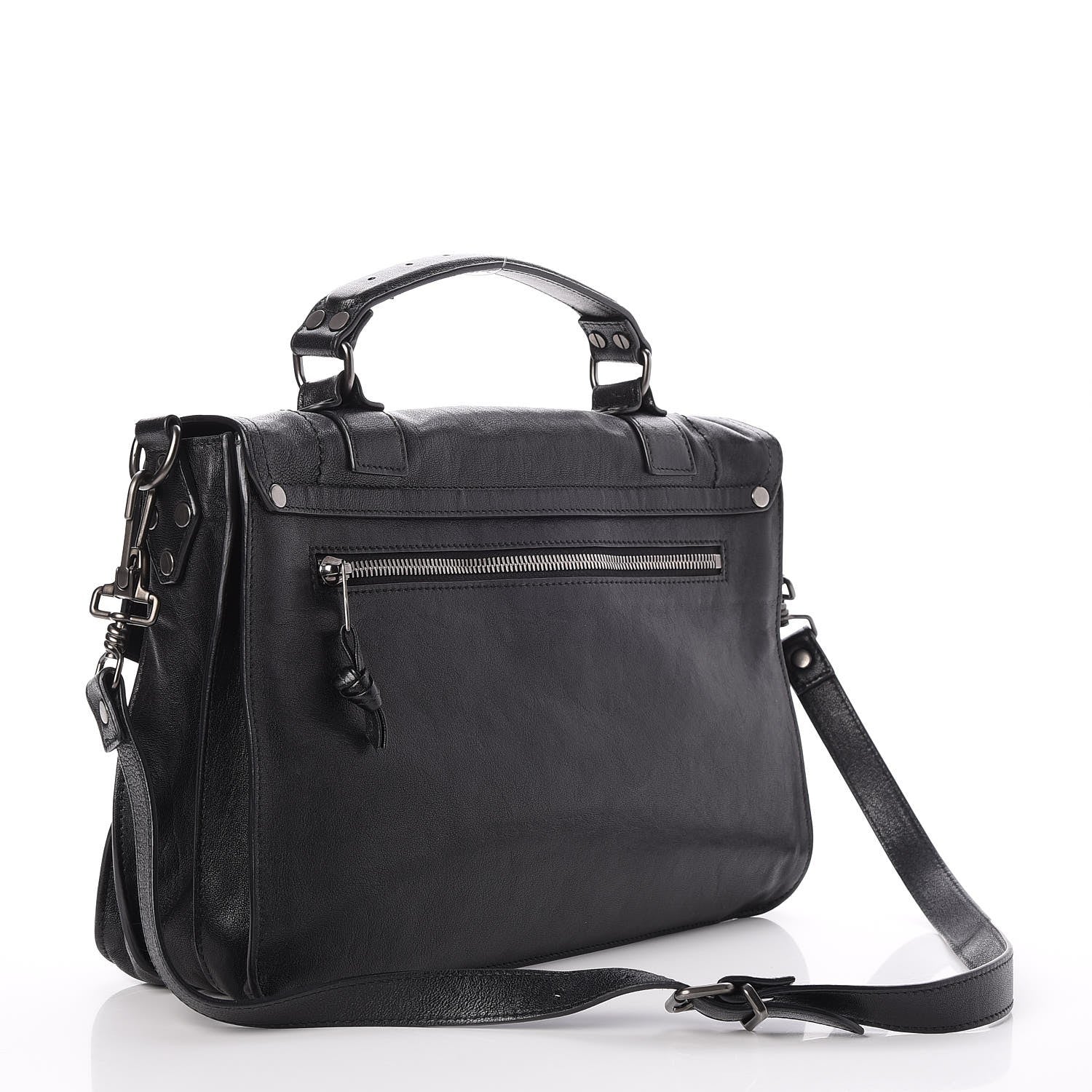 Proenza Schouler Lambskin Medium PS1 Satchel Black 3 of 8