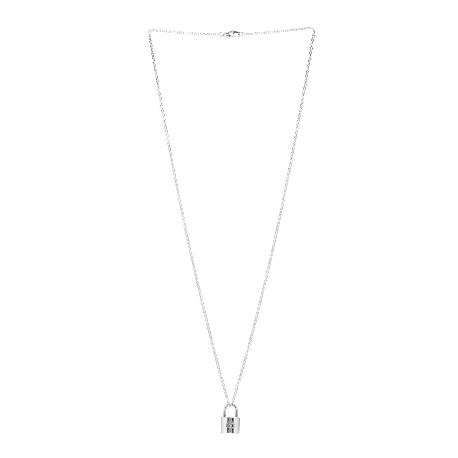 Louis Vuitton Sterling Silver Lockit Necklace 3 of 4