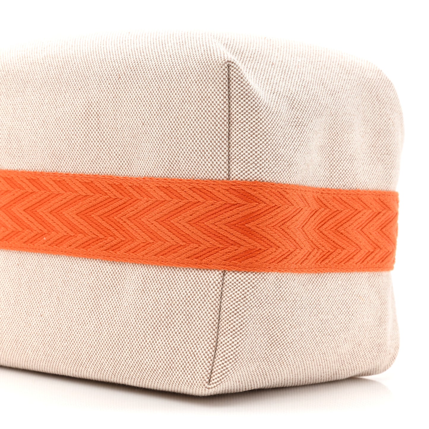 Canvas Large Bride-A-Brac Pouch Natural Orange