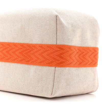 Hermes Canvas Large Bride-A-Brac Pouch Natural Orange 7 of 8