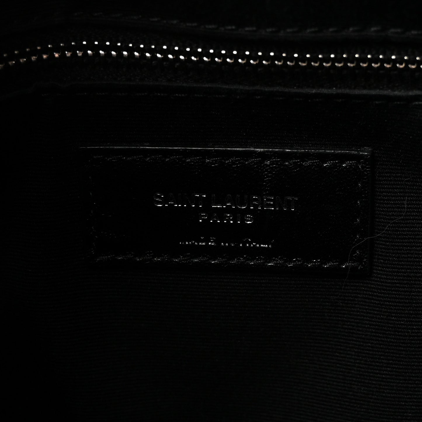 Calfskin Y Quilted Monogram Large Loulou Shopper Black