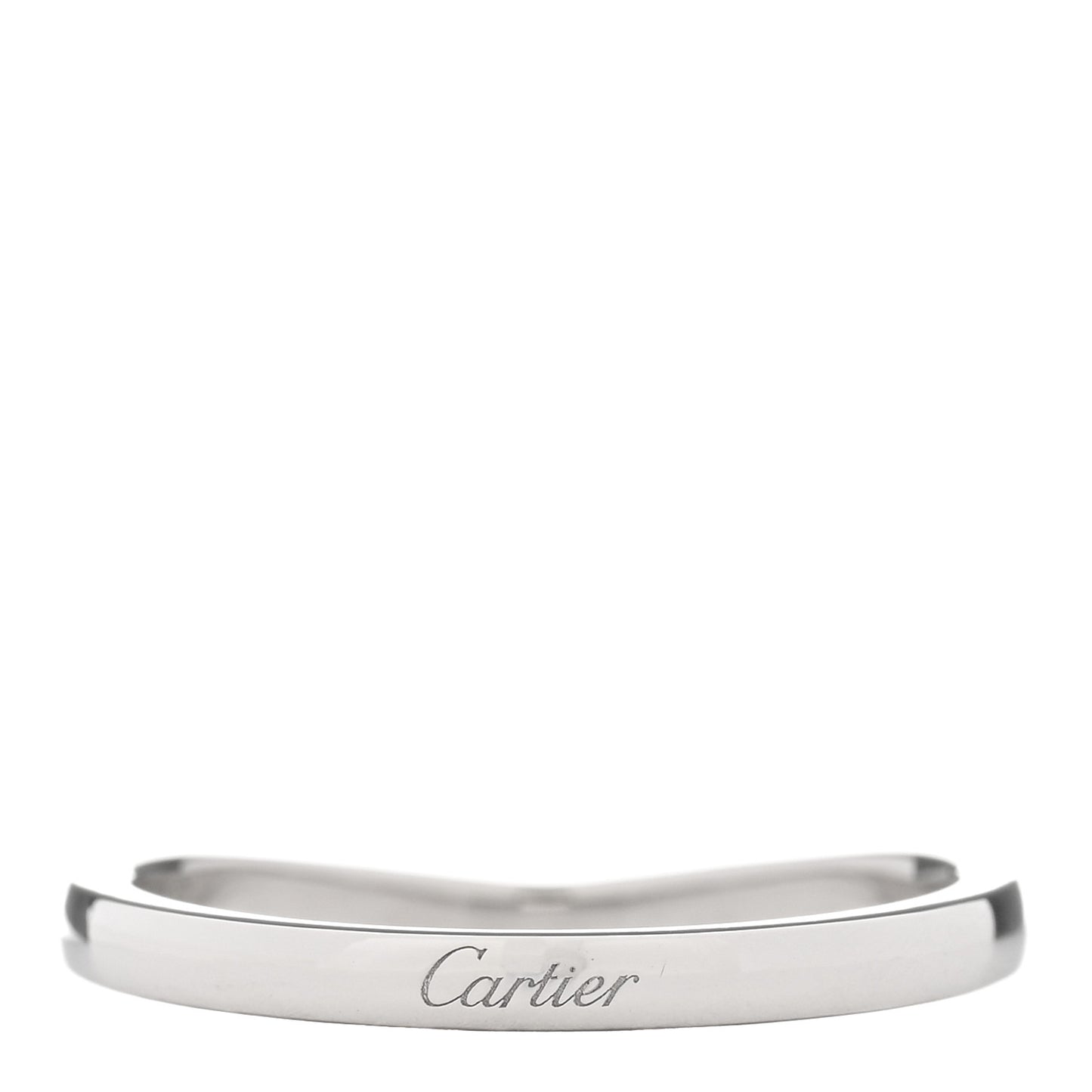 Platinum 2mm Ballerine Curved Wedding Band Ring 55 7.25