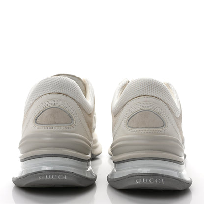 Gucci Technical Knit Fabric Suede Calfskin Womens Gucci Run Sneakers 36 Off White Grey 5 of 9