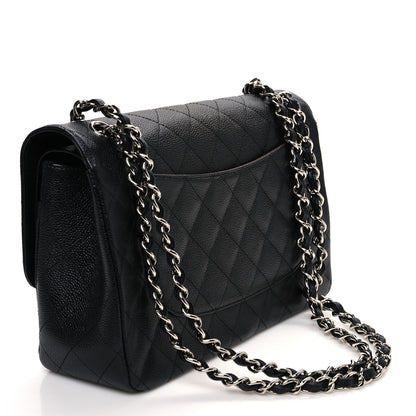 Chanel Caviar Quilted Jumbo Double Flap Black 3 of 10