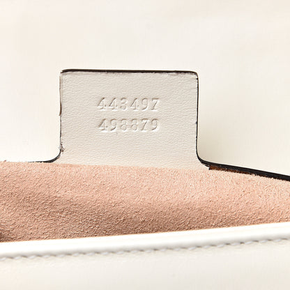 Gucci Calfskin Matelasse Small GG Marmont Shoulder Bag White 6 of 10